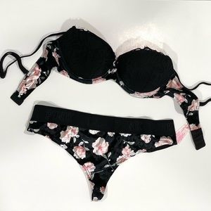 Victoria’s Secret PINK Velvet Bra and Thong